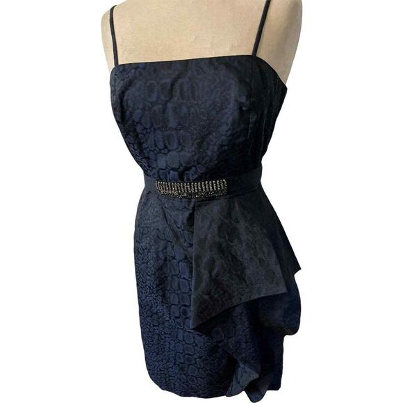 RICKIE FREEMAN TERI JON TAFFETTA EMBELLISHED EVENINGI DRESS SZ 8 - Picture 1 of 3